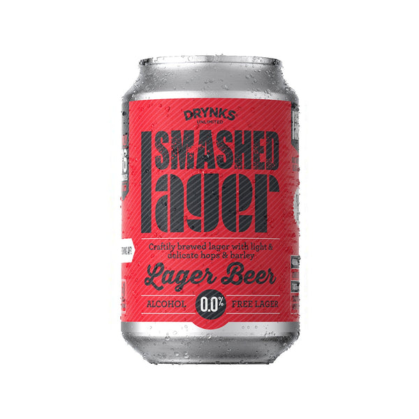 Alcohol Free Beer Drynks Smashed Lager Can